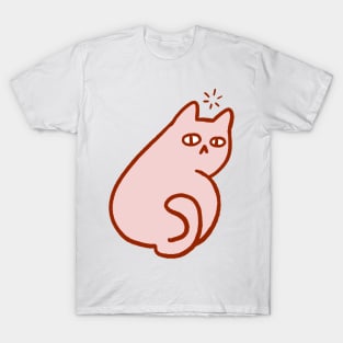 Pink Meow Looking Back T-Shirt